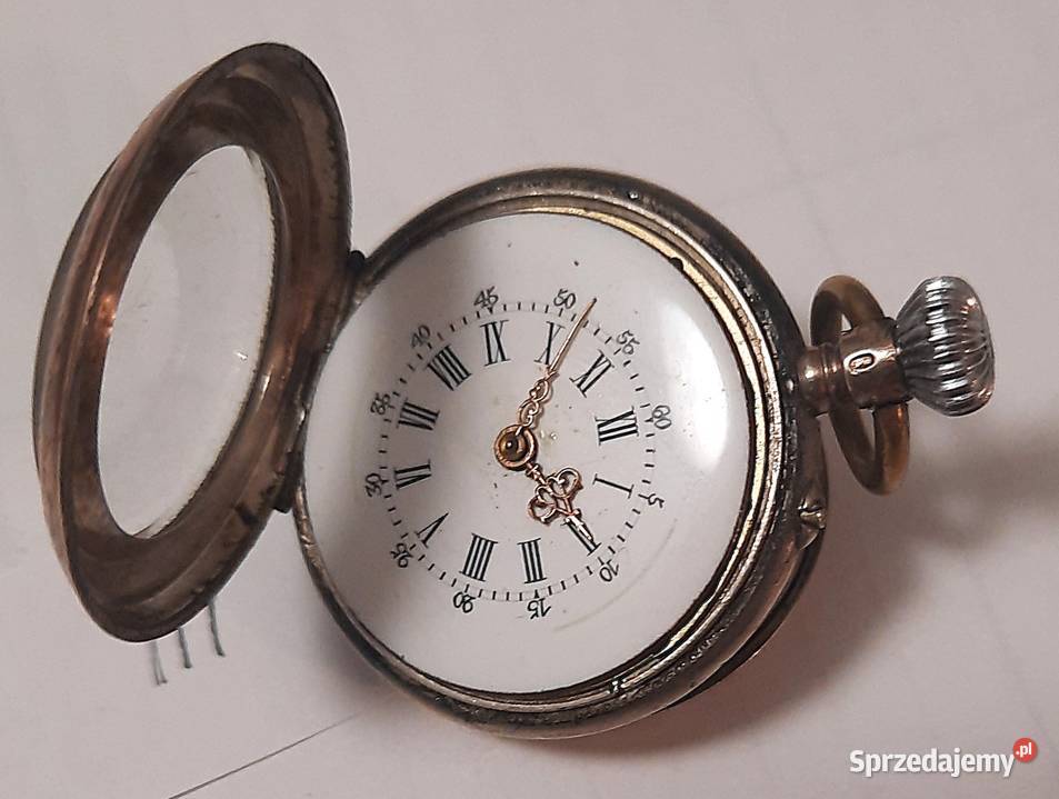 Stary Srebrny Zegarek Kieszonkowy III Gliwice