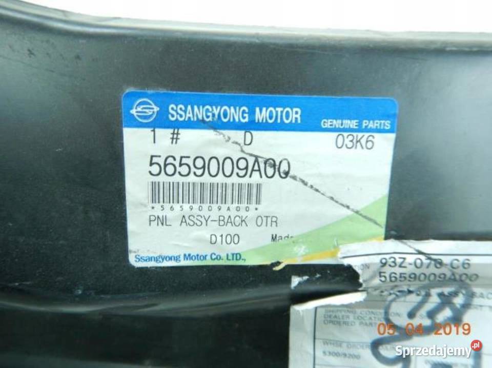 WZMOCNIENIE PASA TYŁ SSANGYONG KYRON 05 sprzedam