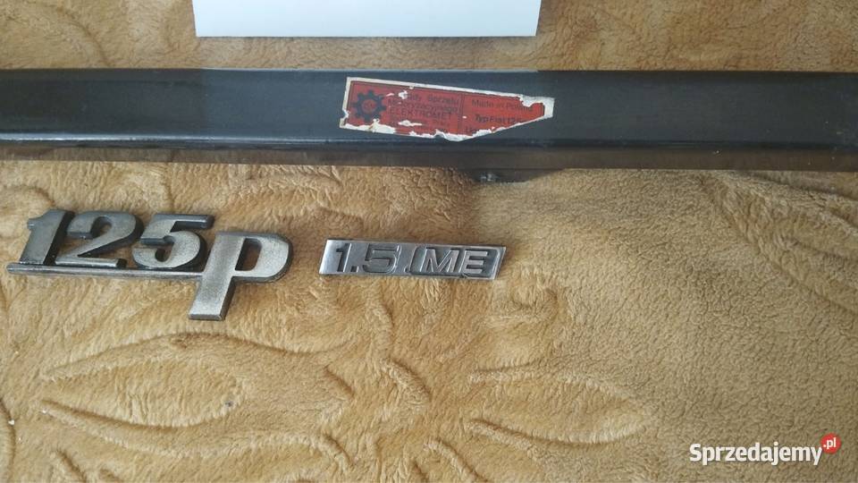 FIAT 125p ORYGINALNY LEWAREK EMBLEMATY EMBLEMAT łódzkie Tomaszów Mazowiecki
