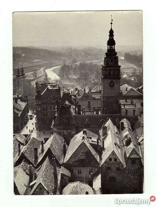 KŁODZKO WIDOK OGÓLNY POCZTÓWKA CZARNO BIAŁA Krynki sprzedam