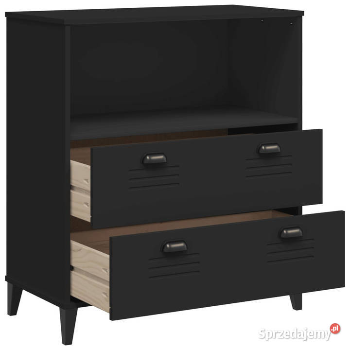 Szafka VIKEN czarna 80x40x90 materiał Warszawa