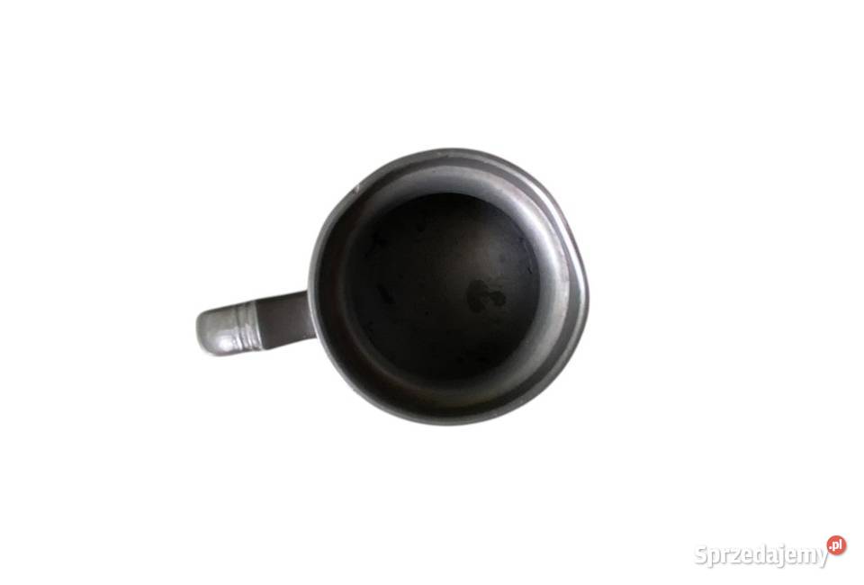 Stary cynowy kufel 12 pinta z oznaczeniami Warszawa