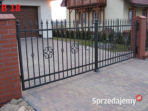 Brama kuta wjazdowa skrzydłowa do posesji