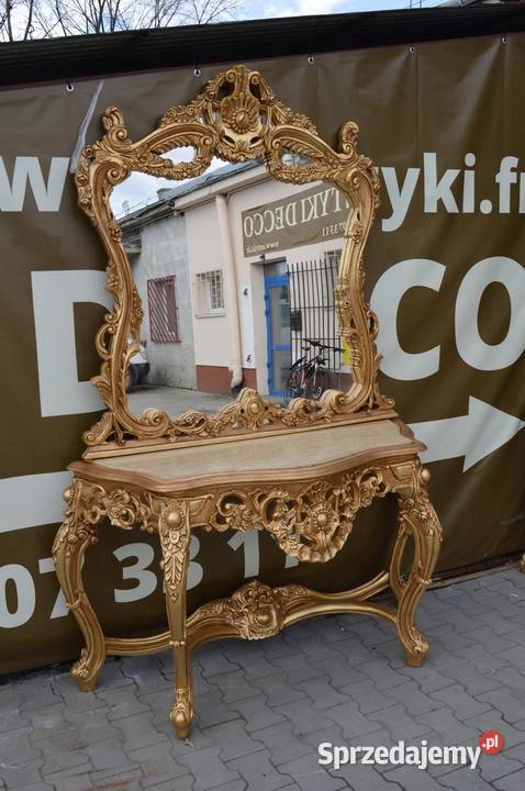 237 BAROKOWA KONSOLA KONSOLKA Z LUSTREM LUSTRO Kraków