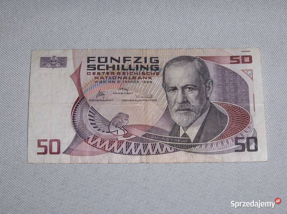 Banknot 50 schilling austriackich 1986r Łódź