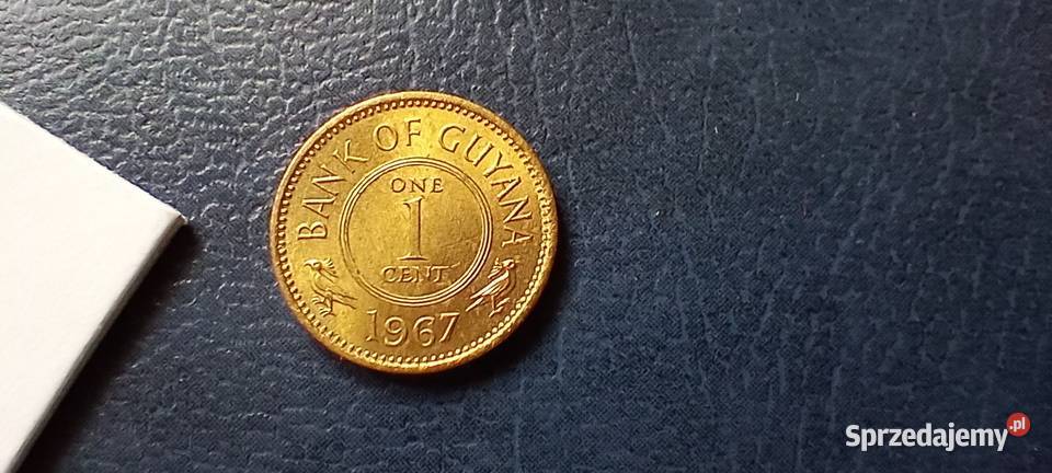 Stare monety 1 cent 1967 Gujana Lesko