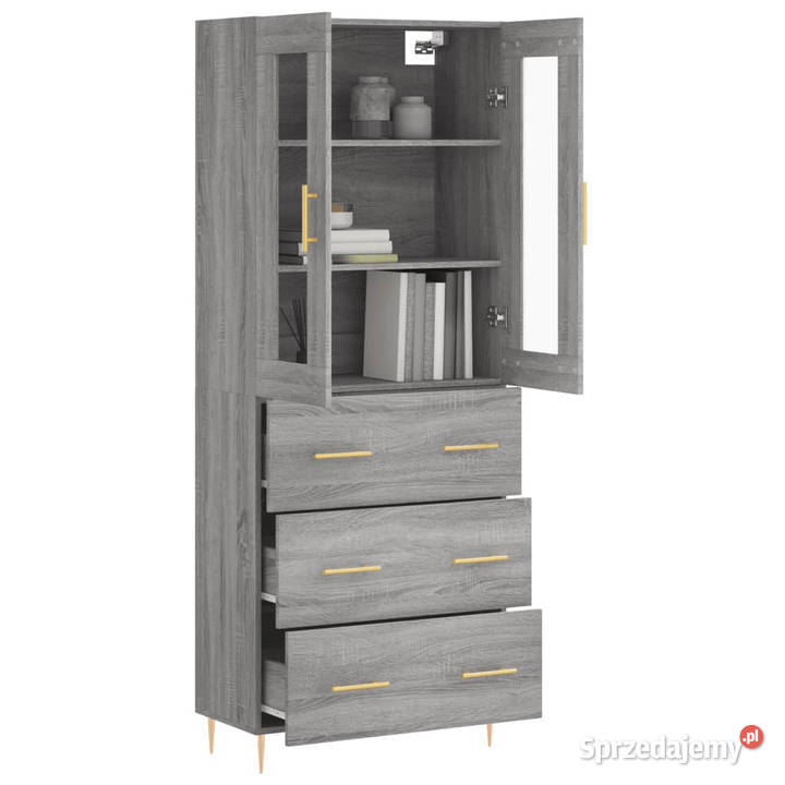 Witrynka szary dąb sonoma 695x34x180 materiał Kredensy i witryny Warszawa sprzedam