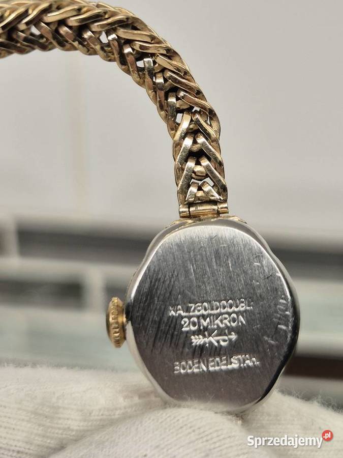 Piękny biżuteryjny zegarek vintageBischoff Au20