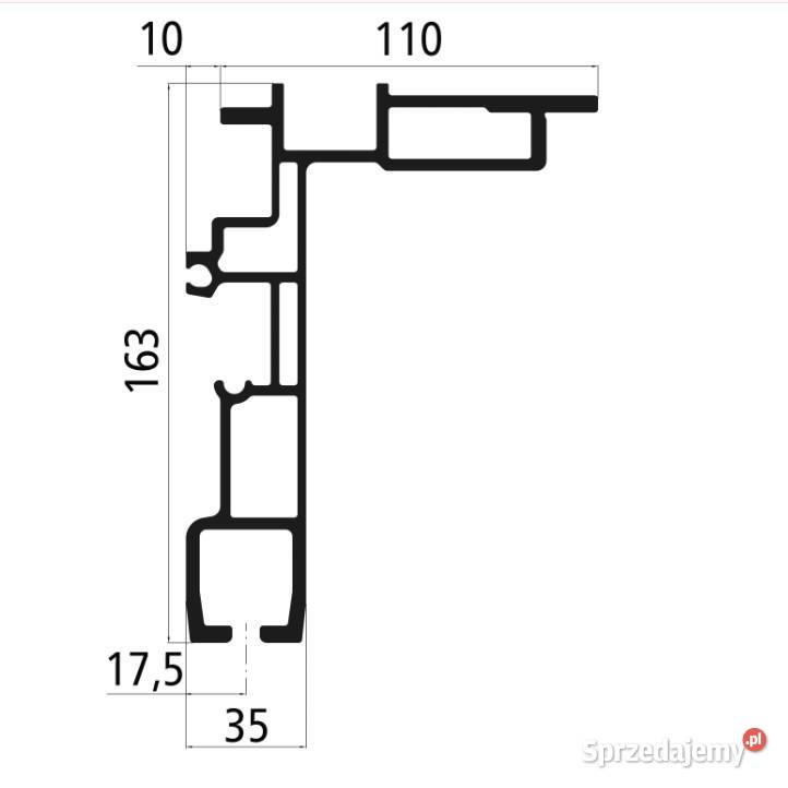 Profil kurtynowy Volumen H163 mm L9500 mm Przysieka Polska