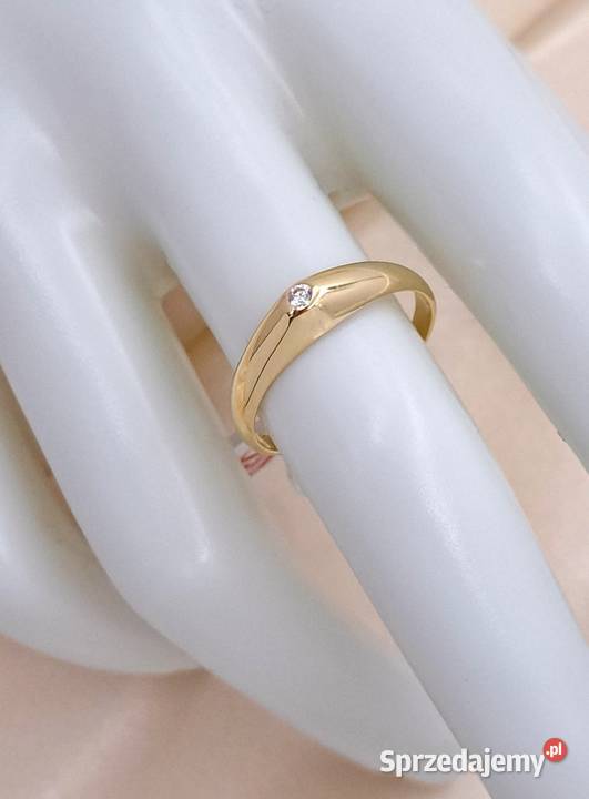 20 Pierścionek r18 Złoty pr585 classic z wielkopolskie Poznań