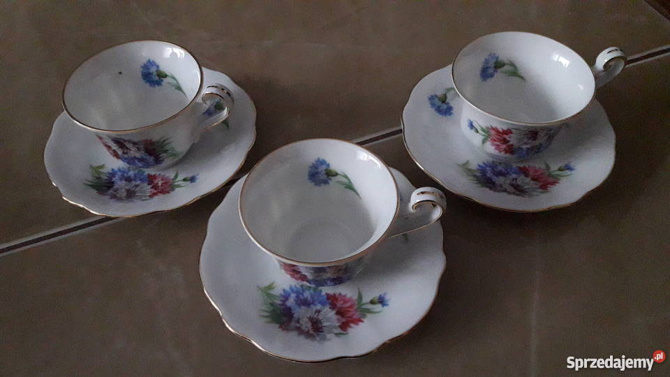 Komplet filiżanek Rheinpfalz Hartporzellan Janów Lubelski