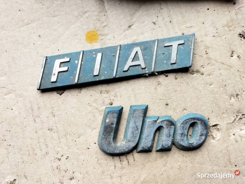 FIAT UNO ZNACZEK EMBLEMAT NAPIS TYLNEJ KLAPY Kamień-Kolonia