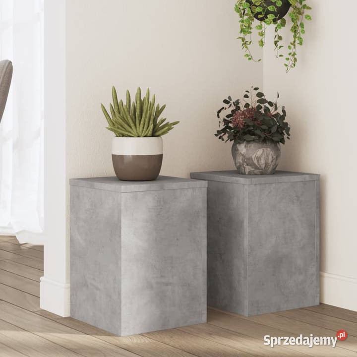 Podstawki pod doniczki 2 szarość betonu 25x25x35 Warszawa
