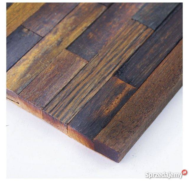 panele drewniane dekoracyjne lite drewno dębowe odcienie brązowego