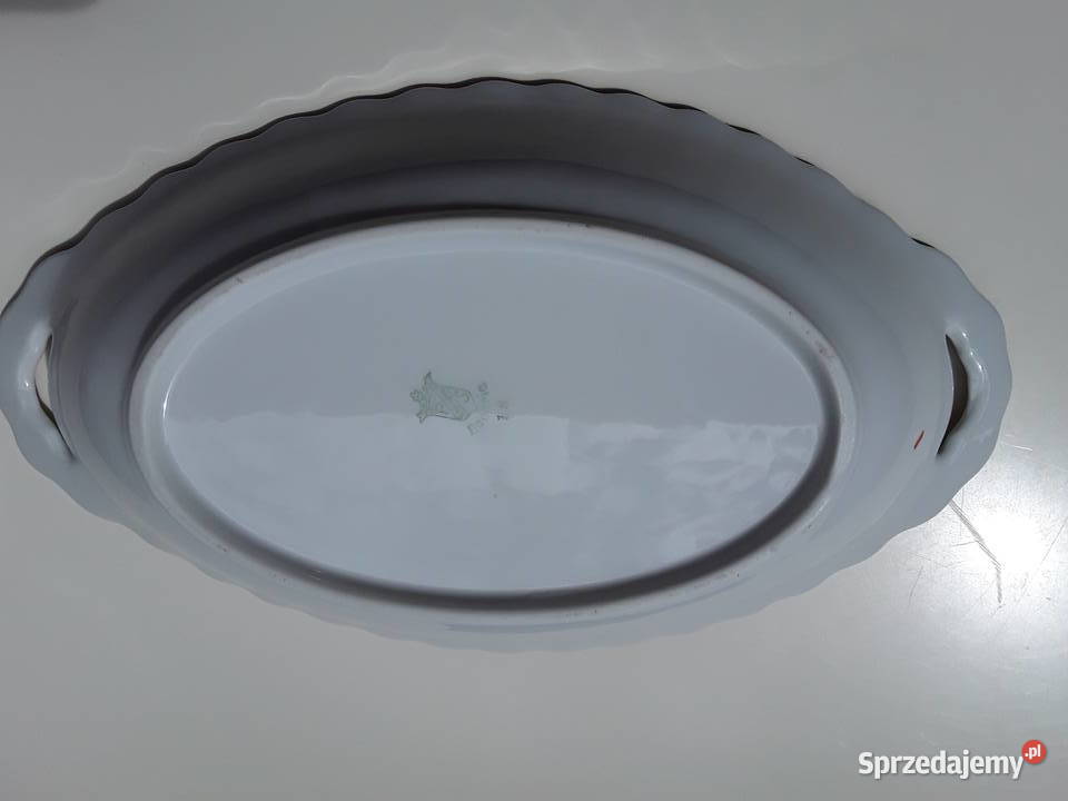 Półmisek porcelanowy głęboki sygnowany Bavaria Porcelana i szkło Warszawa