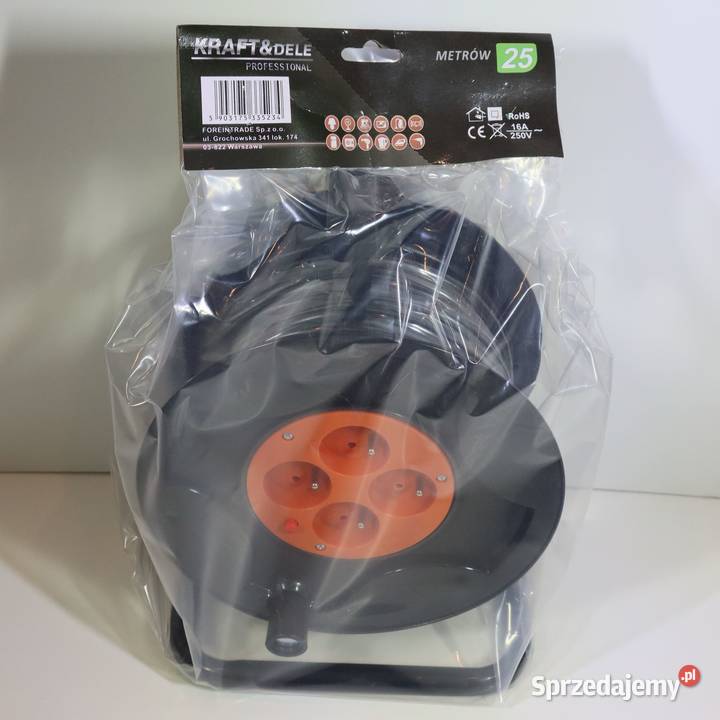 Przedłużacz na bębnie 25m 3x25mm KD4017 mazowieckie Warszawa