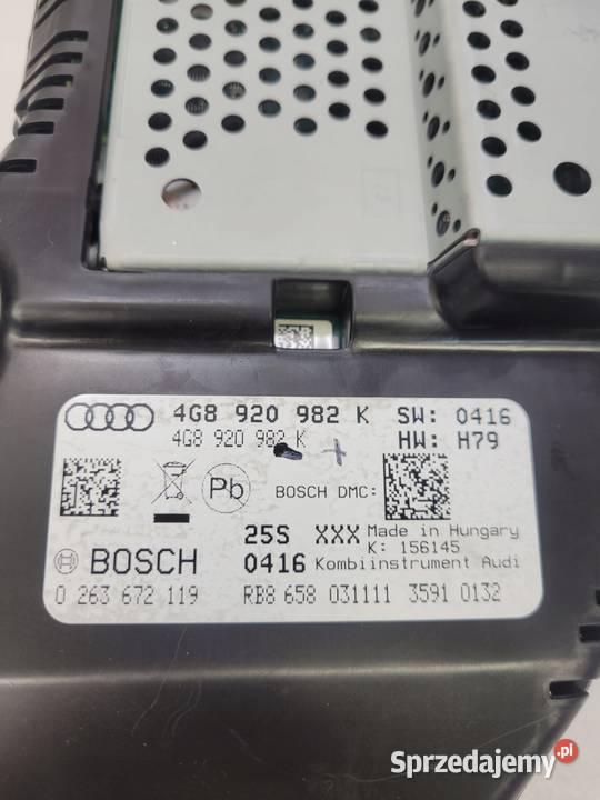 LICZNIK ZEGARY AUDI A6 C7 A7 4G8920982K HEAD UP osobowe Liczniki i zegary Przystajń