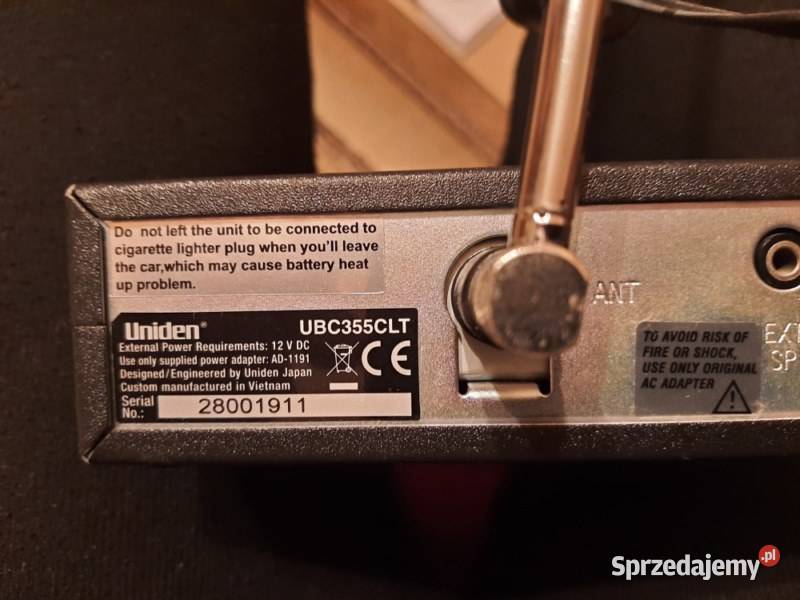 UNIDEN UBC355CLT odbiornik szerokopasmowy skaner