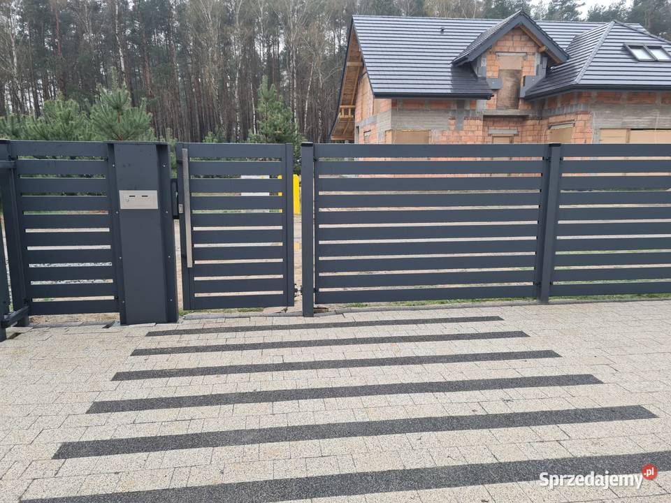 Brama przesuwna 400x150 Master nowoczesne Ogrodzenia i bramy wielkopolskie Kalisz