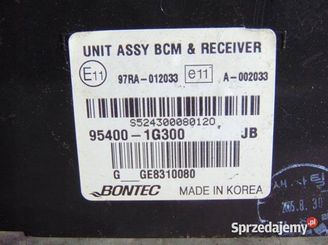MODUŁ STEROWNIK BCM RIO II 15 CRDI 954001G300 Układ elektryczny, zapłon