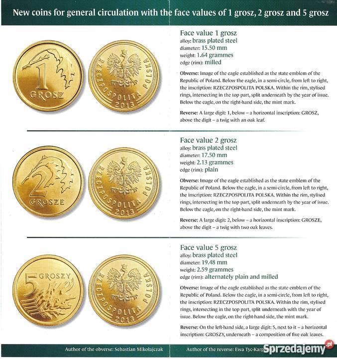 Prospekt emisyjny monet 1 2 5 groszy 2013 ENG łódzkie Łódź