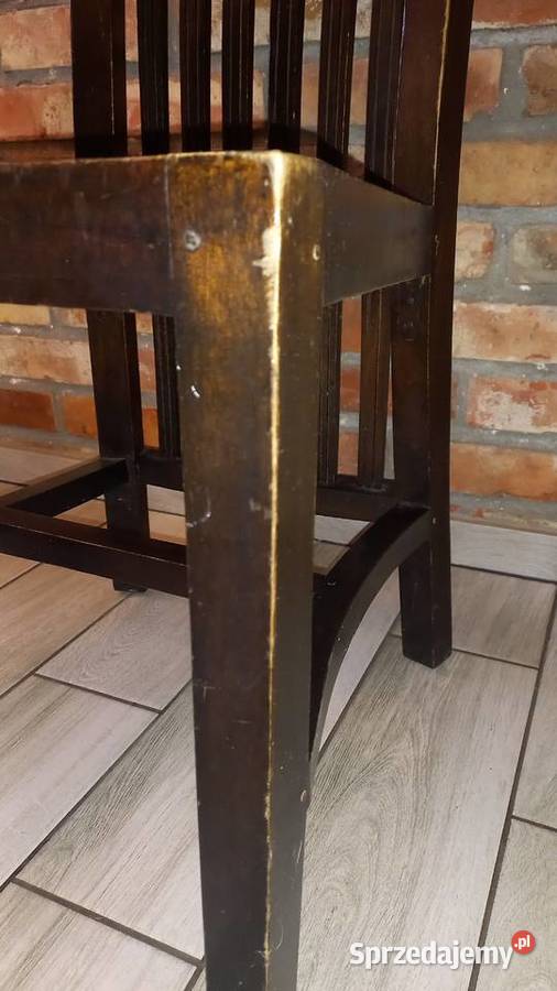 Krzesło tekowe drewniane 1 kolonialne twarde zachodniopomorskie