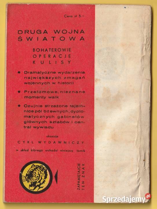 ŻÓŁTY TYGRYS OSTATNI BUNKIER 1963 Łódź