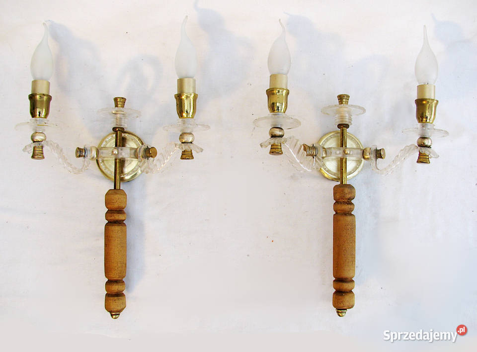 2 kinkiety podwójne mosiądz zachodniopomorskie Szczecinek