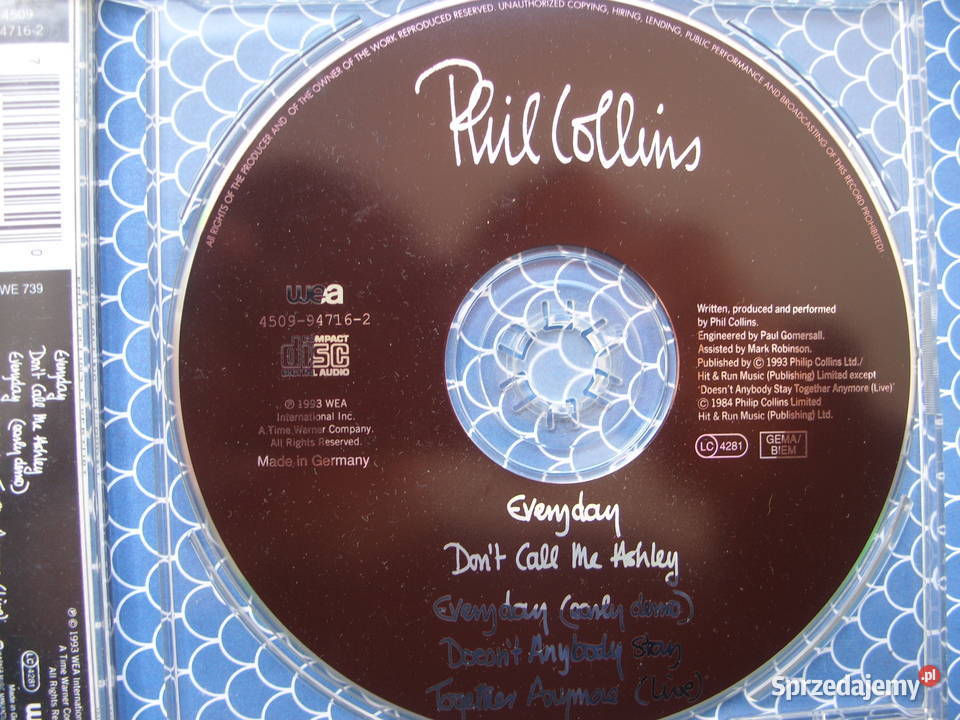 Singiel CD PKILL COLLINS EVERTDAY 1993 Wołów sprzedam