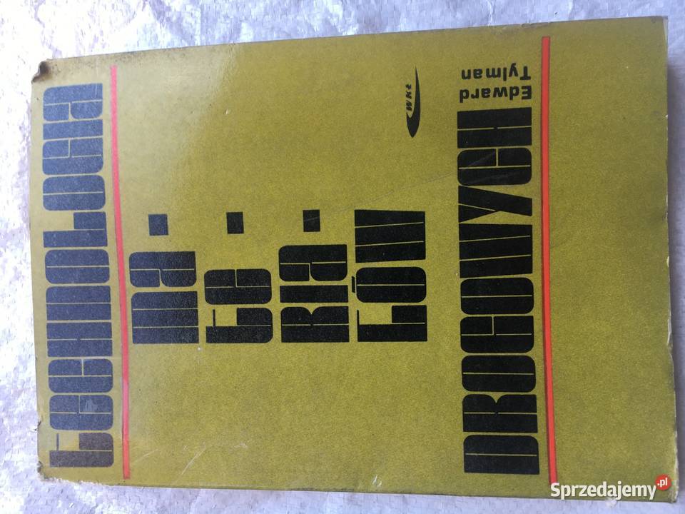 Technologia materiałów drogowych Antykwariat wielkopolskie Łęczyca