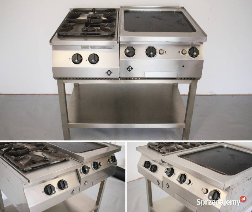 Kuchnia gazowa 2 palnikowa z grillem marka MKN Gastronomia śląskie Pszczyna