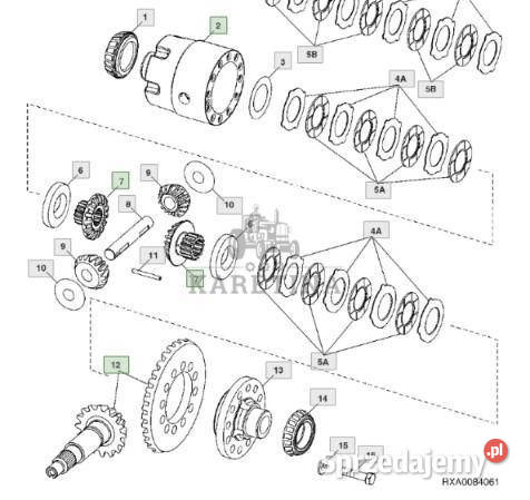 John Deere 7830 Atak Wałek Zębaty Dyferencjał Jastrzębniki