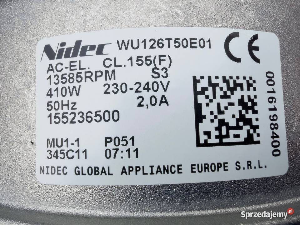 Silnik do pralki Electrolux 600 SensiCare pomorskie Chwaszczyno