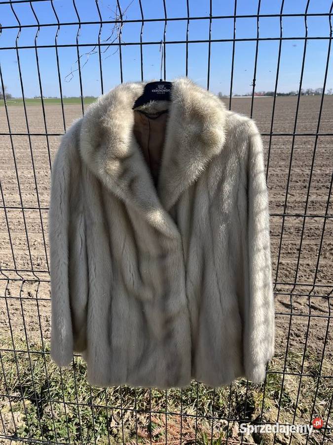 Futro z norek kremowe jasne palomino wielkopolskie