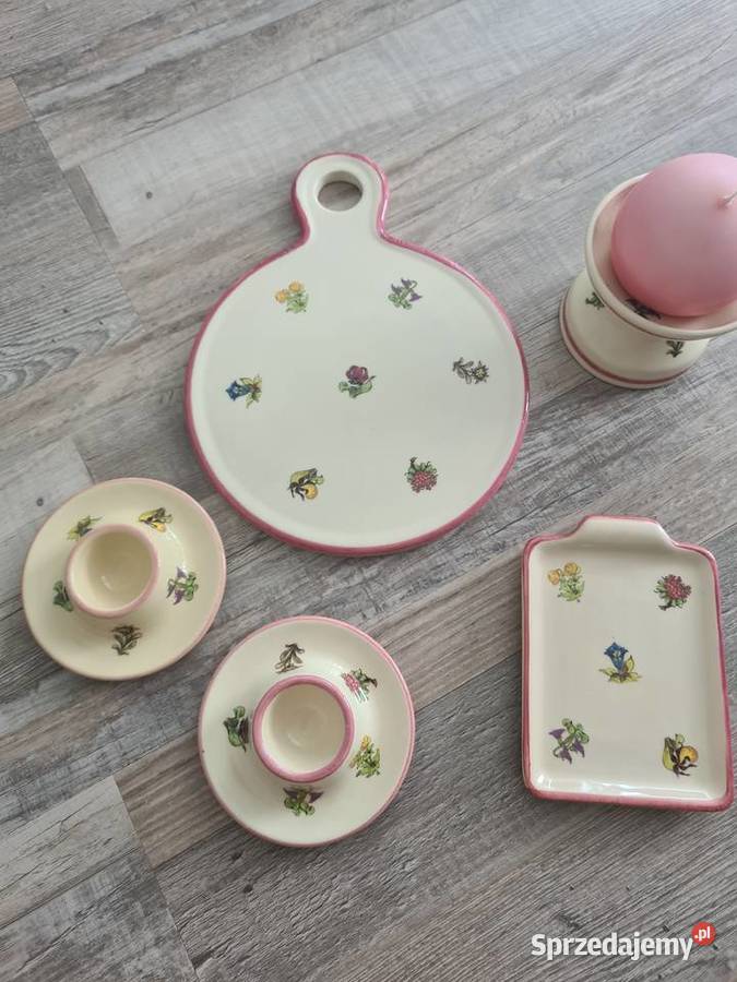 Zestaw śniadaniowy ceramika Allgauer sygnowana Gorlice