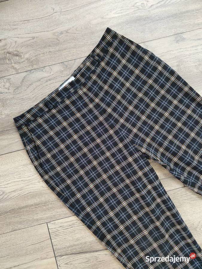 Spodnie w kratę Sievers Krata Vintage 80 90s Kratka Jasło