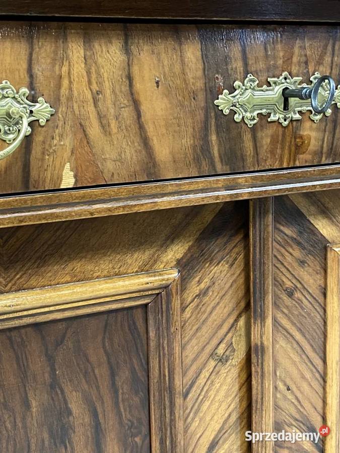 Szafka eklektyczna z nadstawką orzech ok 1900 r Meble Budno