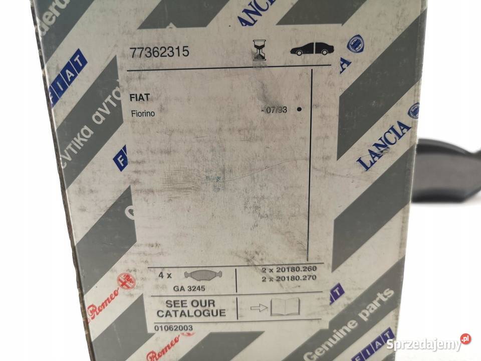 KLOCKI HAMULCOWE PRZÓD FIAT FIORINO 19882001 osobowe