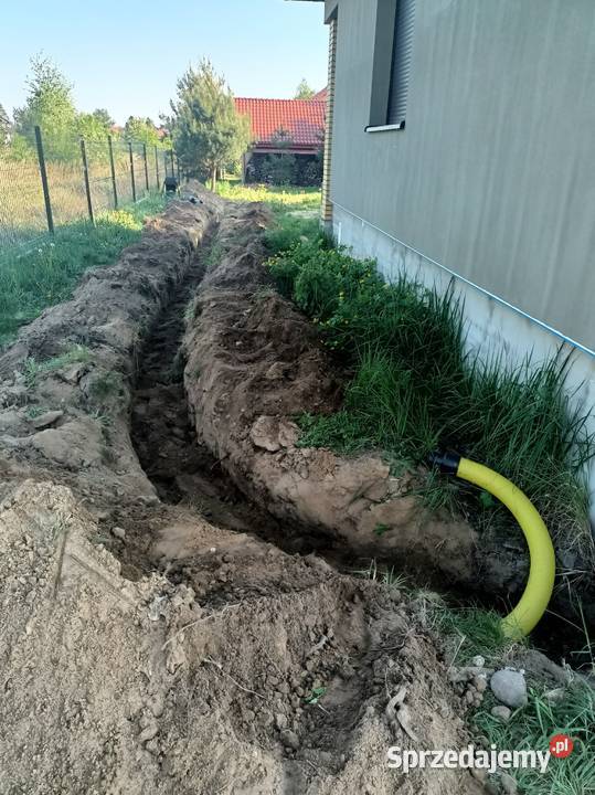 Montaż odwodnienia domu drenażu Wąsosze