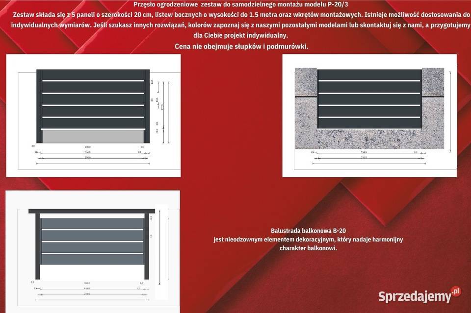 Ceownik ogrodzeniowy 20 ogrodzenia nowoczesne