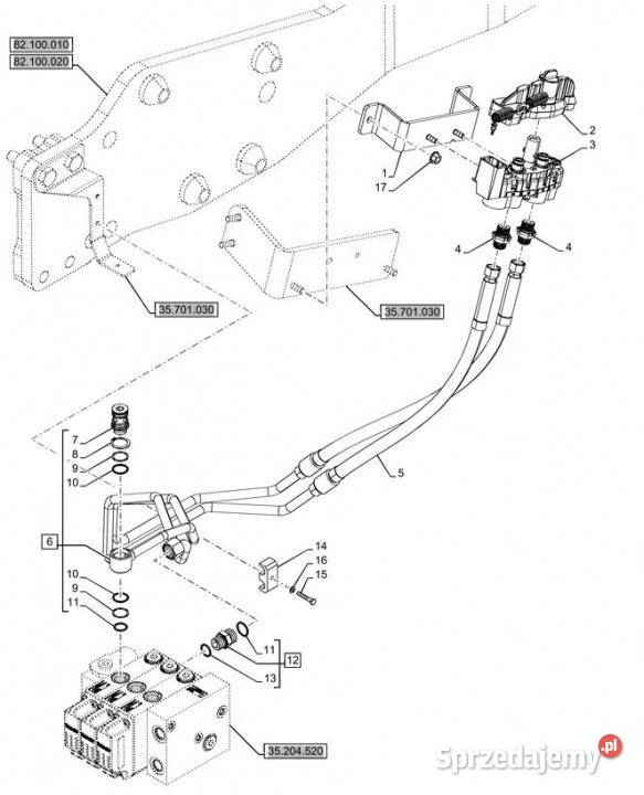 Holland T6090 T6070 T7230 Złączka hydrauliczna sprzedam