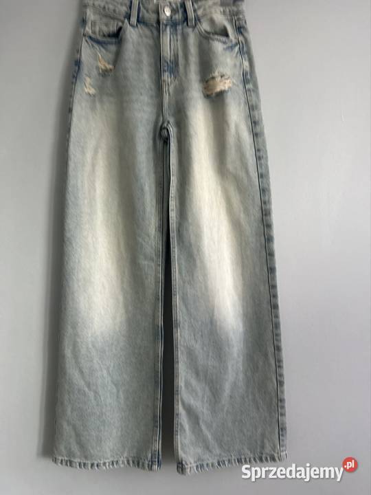 Jeansy szerokie nogawki XXS jeansy wide leg mazowieckie