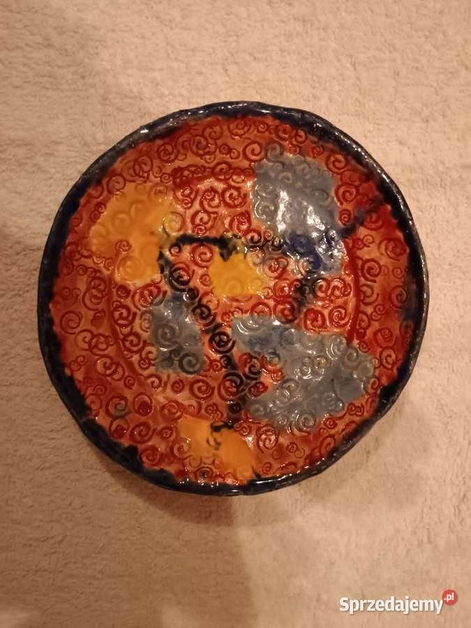 Ozdobny talerzyk ręcznie robiony wielkopolskie