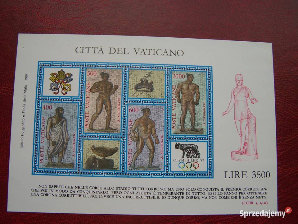Watykan 1987 MNH Sport Wystawa Olymphilex 87 śląskie