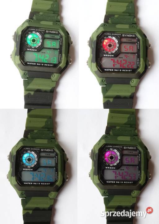 Militarny zegarek elektroniczny Synoke camo męskie Gorzów Wielkopolski