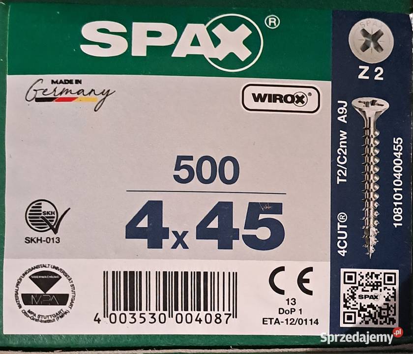 Wkręty spax różne rodzaje wielkopolskie Piła