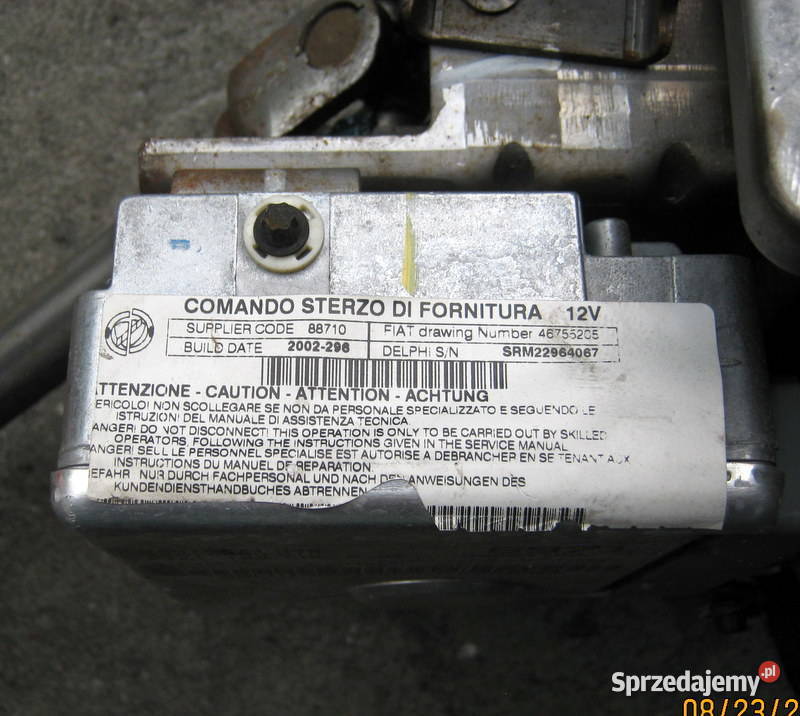 Wspomaganie elektryczne kolumna fiat Punto II osobowe