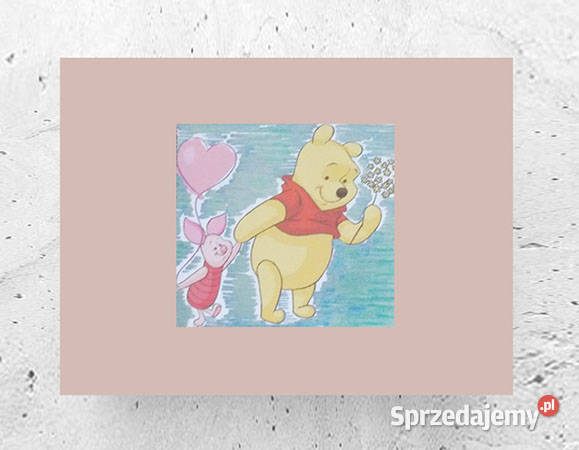 Kubuś Puchatek obrazek A4 bajkowy plakat z