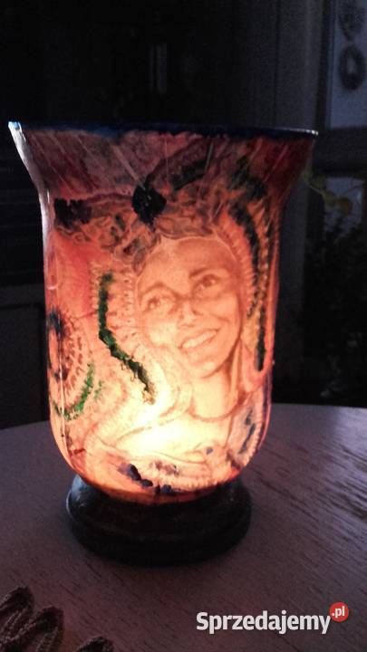 OKAZAŁY MAGICZNY LAMPION autorskie rękodzieło wielokolorowy Piła sprzedam