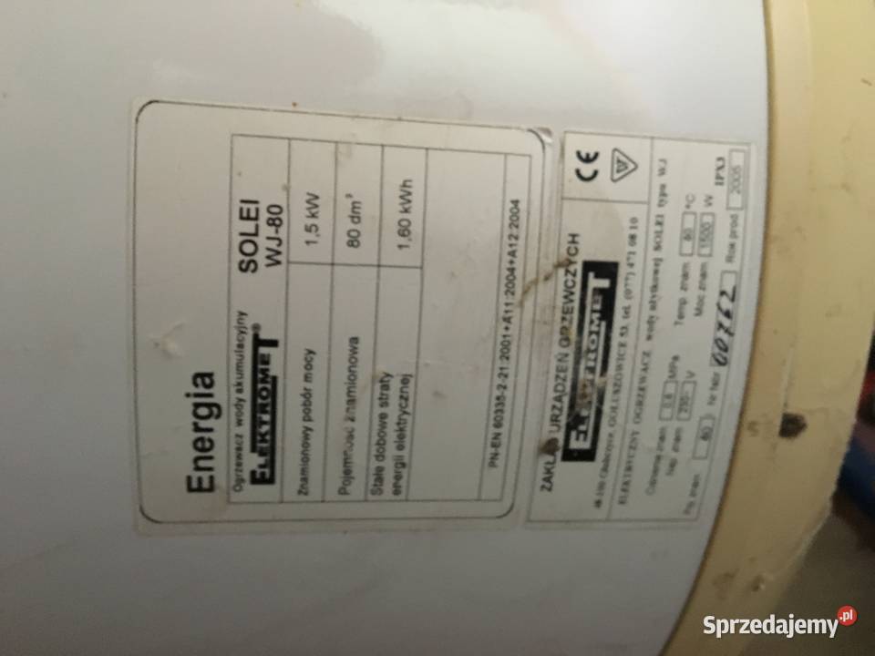 Boiler ogrzewacz wody akumulacyjny 80l podlaskie Nurzec-Stacja sprzedam